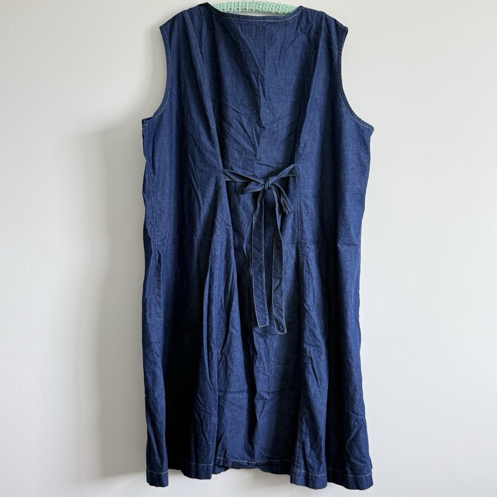 VTG Jamie's Jumpers Dark Denim Maxi Dress‎ USA  Plus 3X Cottage Farmhouse